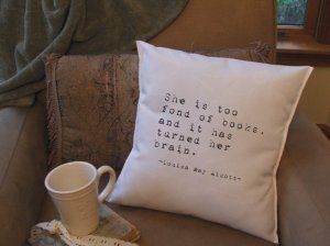 book quote pillow covers