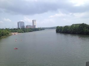View of the Colorado River and Austin, Texas, where I went this month for work.