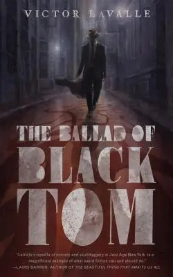 Image of a digital book cover. The silhouette of a Black man in a top hat and jacket walking down an abandoned city street.